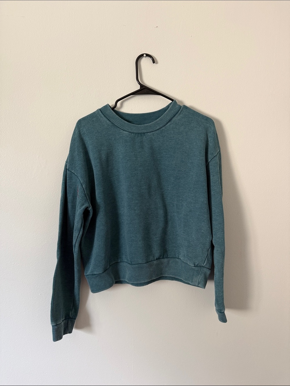 90 Degree By Reflex Washed Teal Crewneck Sweatshirt